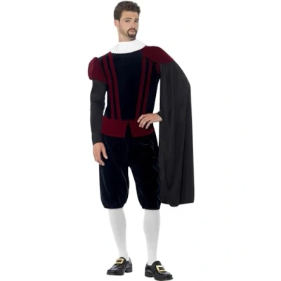 Imagen de Smiffys Traje de Lujo del Señor Tudor, Top, Pantalones, Capa y Collarín