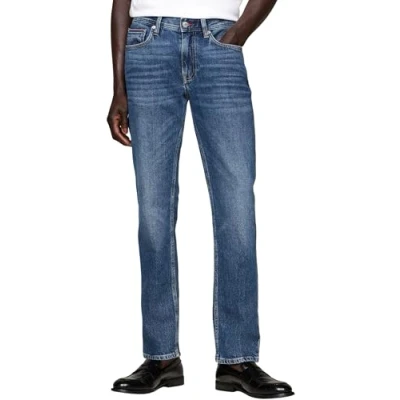 Imagen de Tommy Hilfiger Vaqueros Hombre Straight Denton de Algodón, Azul (Hiker Indigo), 33W/32L