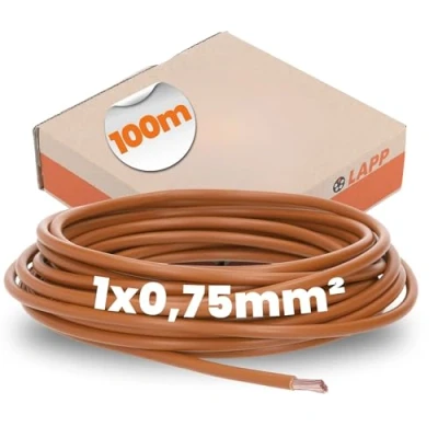 Imagen de LAPP 4510032 H05V K Cable trenzado (1 x 0,75 mm², 100 m), color marrón