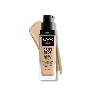 Imagen de NYX Professional Makeup Can&#039;t Stop Won&#039;t Full Coverage Base de maquillaje Warm Vanilla 30 ml