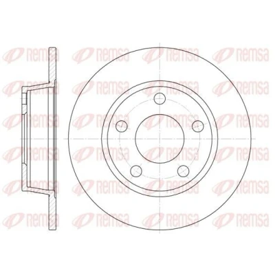 Imagen de REMSA 6723.00 Disco de freno Eje trasero 255, 255 10 5 macizo AUDI: A6 C5 Avant, Berlina, Allroad C5, HYUNDAI: i30 I Hatchback, Familiar