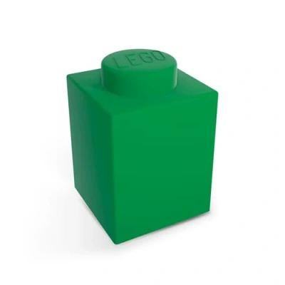 Imagen de Lego Iconic Luz Nocturna 1x1 Silicona Brick LED Verde con Cambio automático de 8 Colores y Bloqueo Manual (3 Pilas AAA Incluidas) Dimensiones: 116 mm Altura x 78 Ancho.
