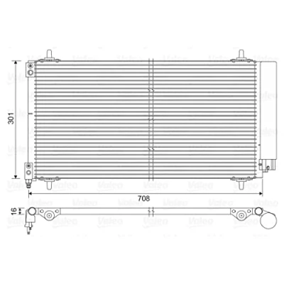 Imagen de VALEO 817740 Condensador con secador Aluminio 303 R 134 a CITROËN: C6 Berlina, C5 II Hatchback, 3, PEUGEOT: 407 SW, 607 Berlina