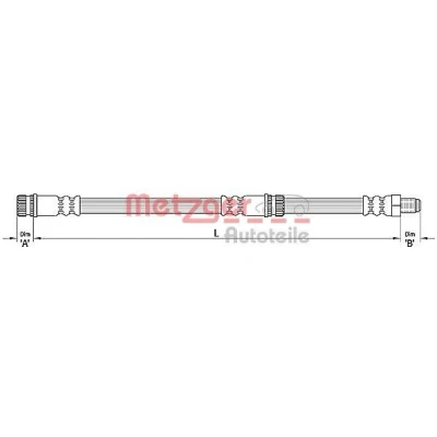 Imagen de METZGER 4110266 Latiguillos de Freno 458