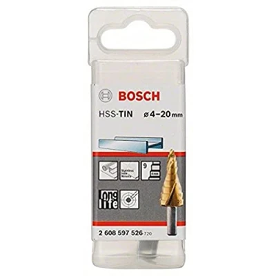 Imagen de Bosch 2 608 597 526 Brocas escalonadas HSS TiN (4 20 mm, 8,0 70,5 mm)