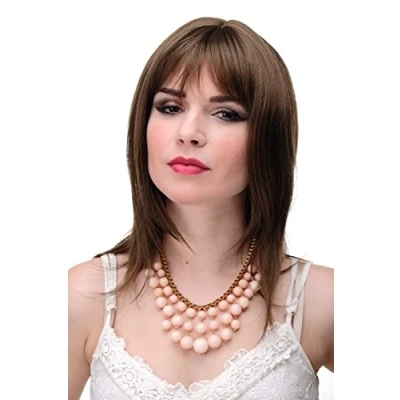 Imagen de WIG ME UP peluca de mujer pelo al hombro castaño medio dorado liso con flequillo aprox. 50 cm 3003 10