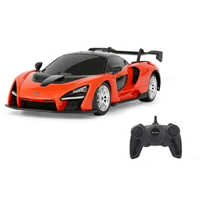Imagen de Jamara 403121 McLaren Senna 2,4 GHz 1:24 con Licencia Oficial, hasta 1 Hora de Tiempo conducción a 9 km/h, Detalles Perfectamente reproducidos, Acabado, Color Naranja.