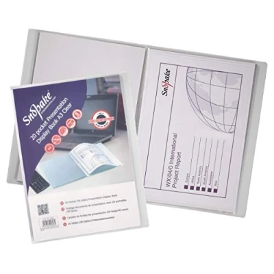 Imagen de Snopake Presentation Display Book Carpeta con fundas (20 bolsillos, A3), transparente