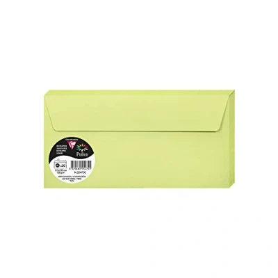 Imagen de Clairefontaine Pack de 20 sobres Pollen, color verde brote 22 x 11 0.10