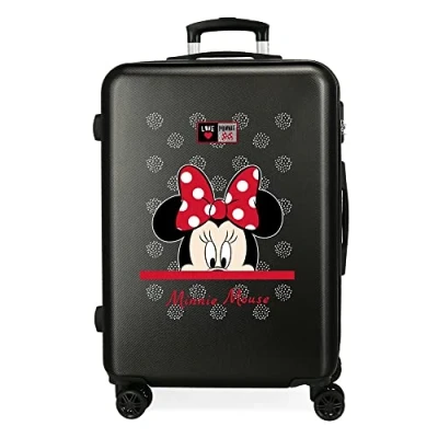 Imagen de Disney My Pretty Bow Maleta mediana Negro 48x68x26 cms Rígida ABS Cierre de combinación lateral 70L 2,66 kgs 4 ruedas dobles 0