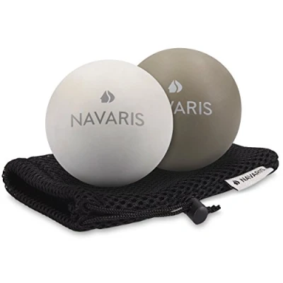 Imagen de Navaris Set de 2 Bolas para masajes Lacrosse automasajes Pelotas Terapia Puntos