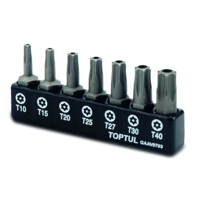 Imagen de TOPTUL GAAV0703 Kit de puntas tornillo en soporte plástico 7