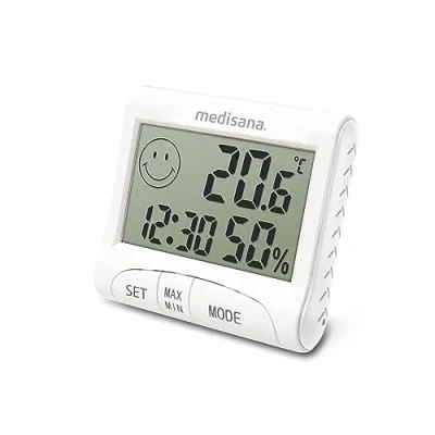 Imagen de Estación meteorológica Medisana HG 100, Higrómetro, Clase A, Blanco metalizado