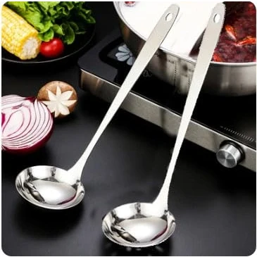 Imagen de Super Mundo 2pcs Cazos cocina sopa acero inoxidable para servir, 30x9.5x3cm (94164)