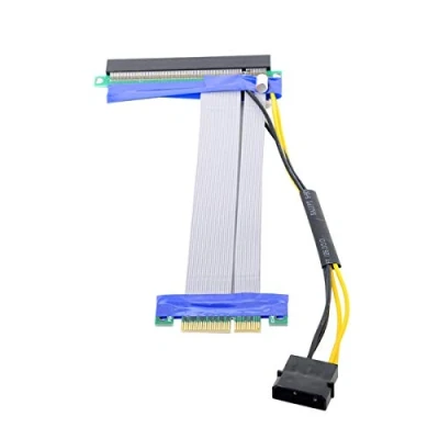 Imagen de Cablecc PCI E Express Adaptador de 4 x a 16 cables flexibles (15 cm, polos)