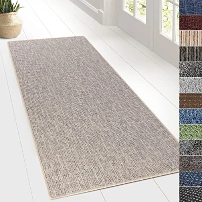Imagen de KARAT alfombra de pasillo para cocina, y sala estar, a medida, se vende por metros, pasillo, salón (80 x 100 cm, alto plata)