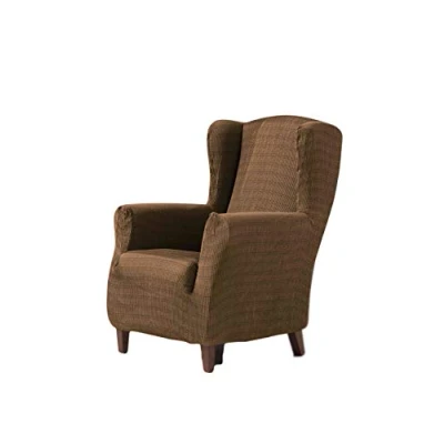 Imagen de Estoralis Vega Funda Sillon de Diseño Moderno Tejido Elastico Marron para Relax 70 a 90 cm. Protector Adaptable Todo Tipo Sillones