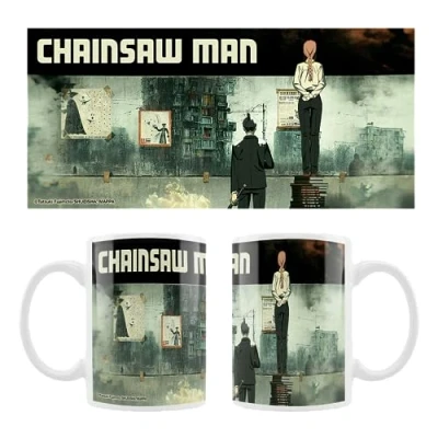 Imagen de Crunchyroll Chainsaw Man Diseño: Aki &amp; Maki Taza, taza 320 ml original y con licencia