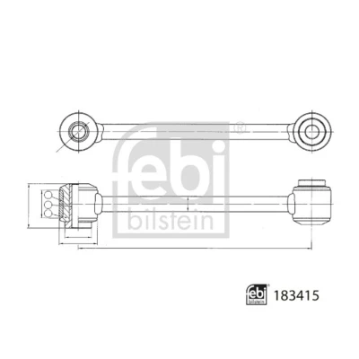 Imagen de FEBI BILSTEIN 183415 Bieleta de suspensión Eje trasero izquierda, trasero, derecha 183 Acero MERCEDES BENZ: Clase E T modell, Berlina