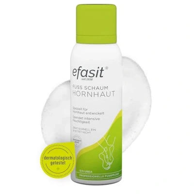 Imagen de efasit Espuma para pies con 15% de urea, apto diabéticos, vegano, 125 ml