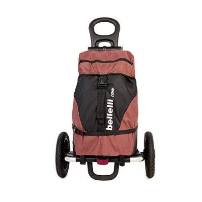 Imagen de B Tourist Carrito para Bicicletas Carga útil 25 kg con Bolsa Marrón
