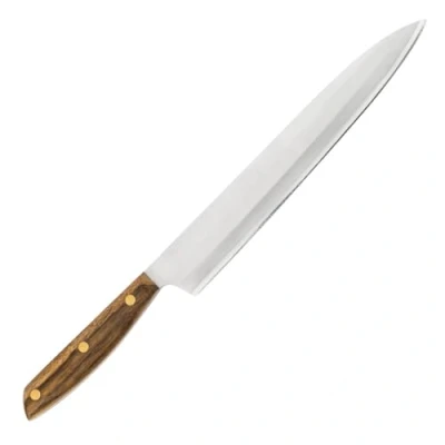 Imagen de Arcos Serie Nordika Cuchillo Yanagiba Acero Inoxidable NITRUM Hoja de 240 mm Mango Madera Ovengkol 100% natural bosques certificados FSC® Embalaje reciclado