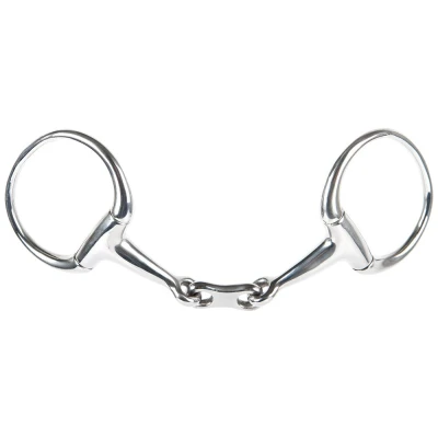 Imagen de Harry&#039;s Horse Eslabón plano de doble articulación para bus snaffle 13mm 11.5 RVS