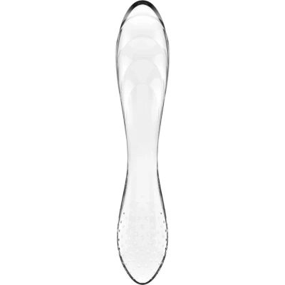 Imagen de Satisfyer Dazzling Crystal 1 22cm Dildo para punto G de Vidrio borosilicato estructura con nudos mayor estimulación Eje ancho ondulada