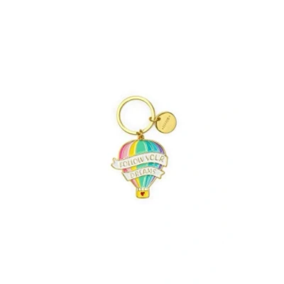 Imagen de Legami llavero unisex de metal esmaltado, What a Keyring!, L 7 cm, zinc, tema scooter, anillo en espiral, acabado brillante, colores brillantes, colgante para decorar el bolso, Globo aire,