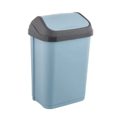 Imagen de keeeper Cubo de basura con Tapa Basculante, 10 l Azul nórdico, gama Swantje