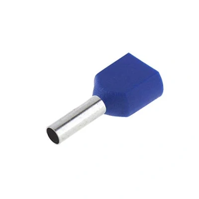 Imagen de SeKi 14222 Terminales de doble cable (2 x 2,5 mm², 100 unidades, mm²), color azul