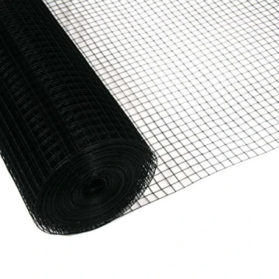 Imagen de Homcom Malla de alambre Acero galvanizado Color negro cuadrada Tamaño malla: 25 mm x Grosor del alambre: 1,2 Longitud: 10 m Altura: 100 cm