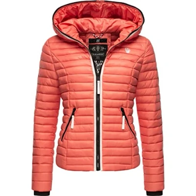Imagen de Navahoo Kimuk Prc Chaqueta de entretiempo para mujer, ligera, acolchada, corta, con capucha, coral, XS