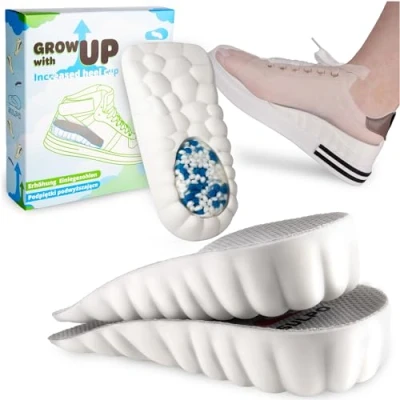 Imagen de SULPO Plantillas aumento de altura Alzas para zapatos con elevación del talón hombre y mujer amortiguadoras Taloneras L / 3,5cm
