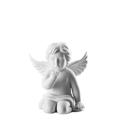 Imagen de Rosenthal Ángel Beso a Mano, Color Blanco Mate, 10,5 cm Apretado, Porcelana, 15x12x11