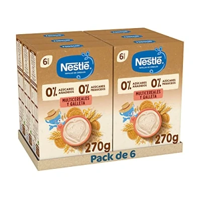 Imagen de Nestlé 0% Papilla de Cereales Multicereales con Galleta, a partir los 6 meses, x 270 g