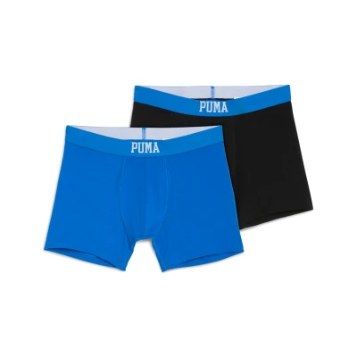 Imagen de Puma MEN Embossed LOGO 2 PACK Culotte, Hombre, Talla: Large, Blue/black