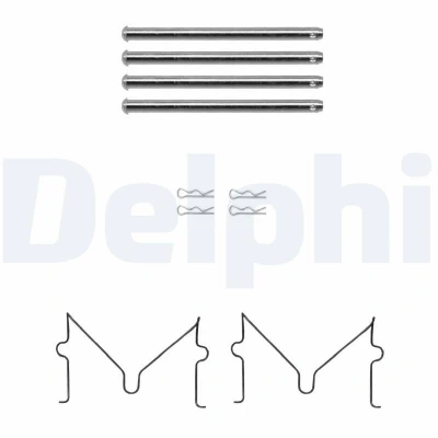 Imagen de DELPHI LX0691 Kit de accesorios, pastillas frenos TOYOTA: Land Cruiser Prado 120, HILUX 3 Pick up, MITSUBISHI: PAJERO 4, NISSAN: NV400 Furgón