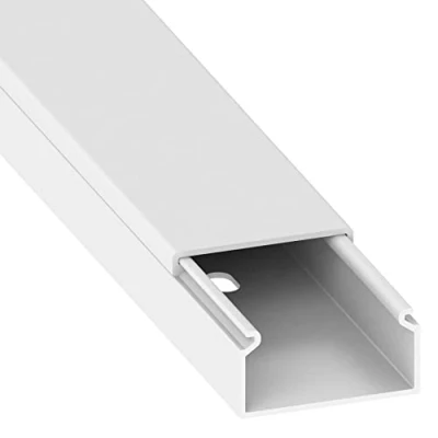 Imagen de Conducto de cables Habengut 30x15 mm (con orificios montaje en el suelo) fabricado PVC, color: blanco, longitud 1 m