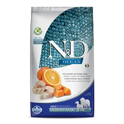Imagen de FARMINA ND Dog Ocean Pumpkin Medium Maxi Bacalao 2,5KG