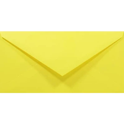 Imagen de Netuno 50x largos sobres amarillos DIN DL 110x220mm 80g Rainbow con solapa engomada puntiaguda sin ventana americanos para invitaciones Navidad tarjetas boda cartas facturas vales foto folleto empresa