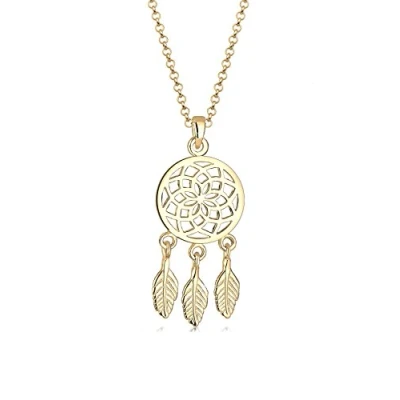 Imagen de Elli Collar Mujer Colgante Atrapasueños Boho con Cristales en Plata de Ley 925