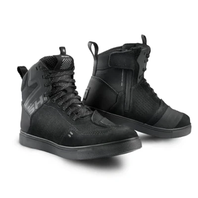 Imagen de SHIMA REBEL 2.0 Botas Moto Hombre Cuero Ventilada Zapatillas Verano Calzado Motorista Baja Adventure Cremallera Lateral Protección Tobillo Motocicleta Trail (Masculinos, Ventilado Negro, 43)