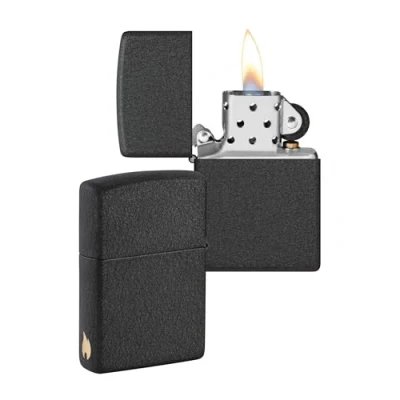 Imagen de Zippo Diseño con Llama de Black Crackle Laser Engrave Mechero, rellenable, en una Caja Regalo halta Calidad