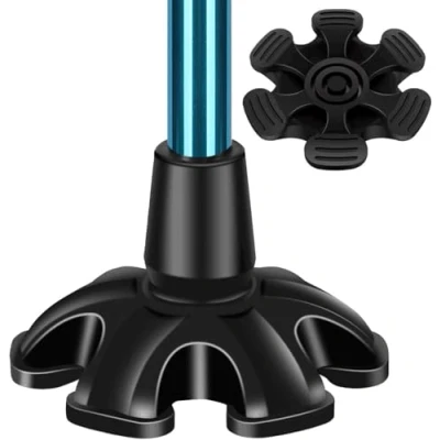Imagen de supregear Tacos Muletas 19mm, Contera de Goma Negra para y Bastones, Virolas con Arandela Metálica, Antideslizantes Autoestable Soporte