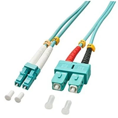 Imagen de Lindy 3.0m Om3 Lc Sc Duplex 3m Turquesa Cables De Fibra Óptica