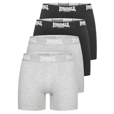 Imagen de Lonsdale East Challow Bóxer, Black/Marl Grey, 3XL Hombres