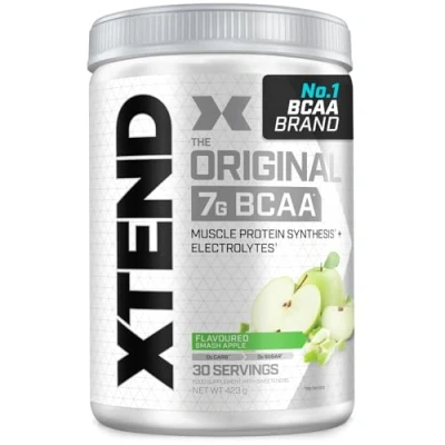 Imagen de XTEND Original Suplemento de BCAA en polvo Manzana verde Aminoácidos cadena ramificada 7 g con electrolitos para una mayor hidratación y recuperación 30 raciones