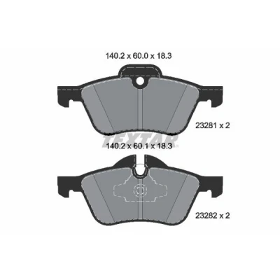 Imagen de TEXTAR epad 2328181 Juego de pastillas freno preparado para indicador desgaste MINI: Hatchback, Cabrio