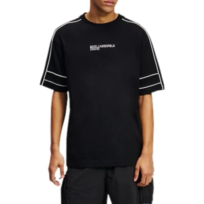 Imagen de Karl Lagerfeld Jeans Relaxed Piping TEE Camiseta estampada, Hombre, Talla: Medium, Black